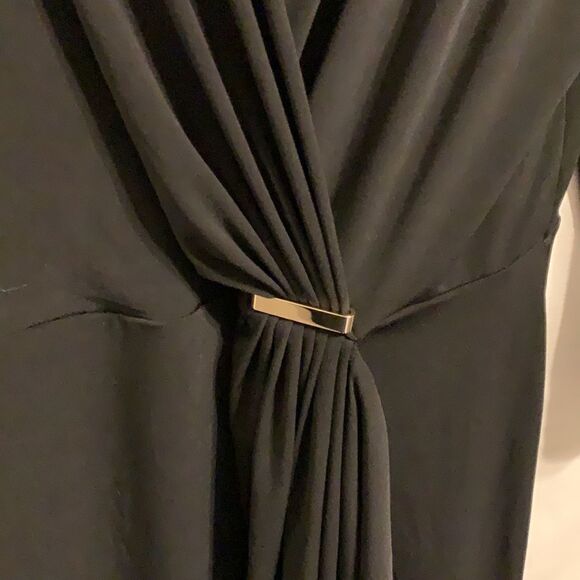 Charter Club Large Black 3/4 sleeve wrap dress. - Picture 4 of 11